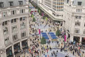 Pedestrianised Oxford Street