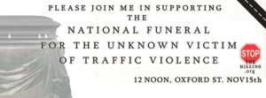 Funeral for the unknown victim of traffic violence