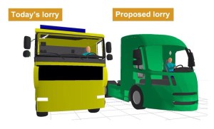 New pedestrian and cycle friendly HGV design